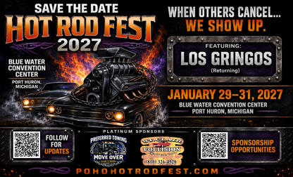 POHO Hot Rod Fest 2027 corrected event poster, January 29–31