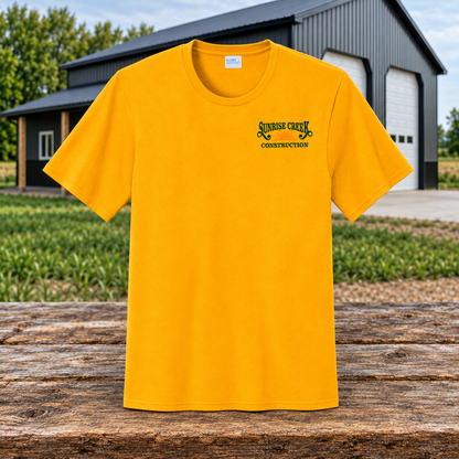 Sunrise Creek — PC43 — Gold — Front — barn and timber mockup