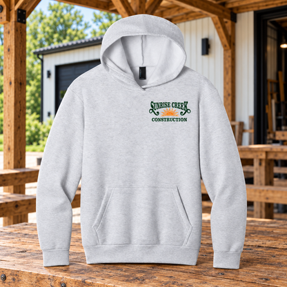 Sunrise Creek — PC68H — Ash — Front — barn and timber mockup
