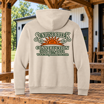 Sunrise Creek — PC68H — Light Sand — Back — barn and timber mockup