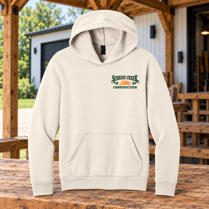Sunrise Creek — PC68H — Natural — Front — barn and timber mockup