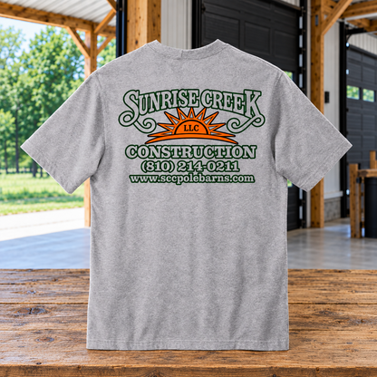 Sunrise Creek — CTK87 — Heather Grey — Back — barn and timber mockup