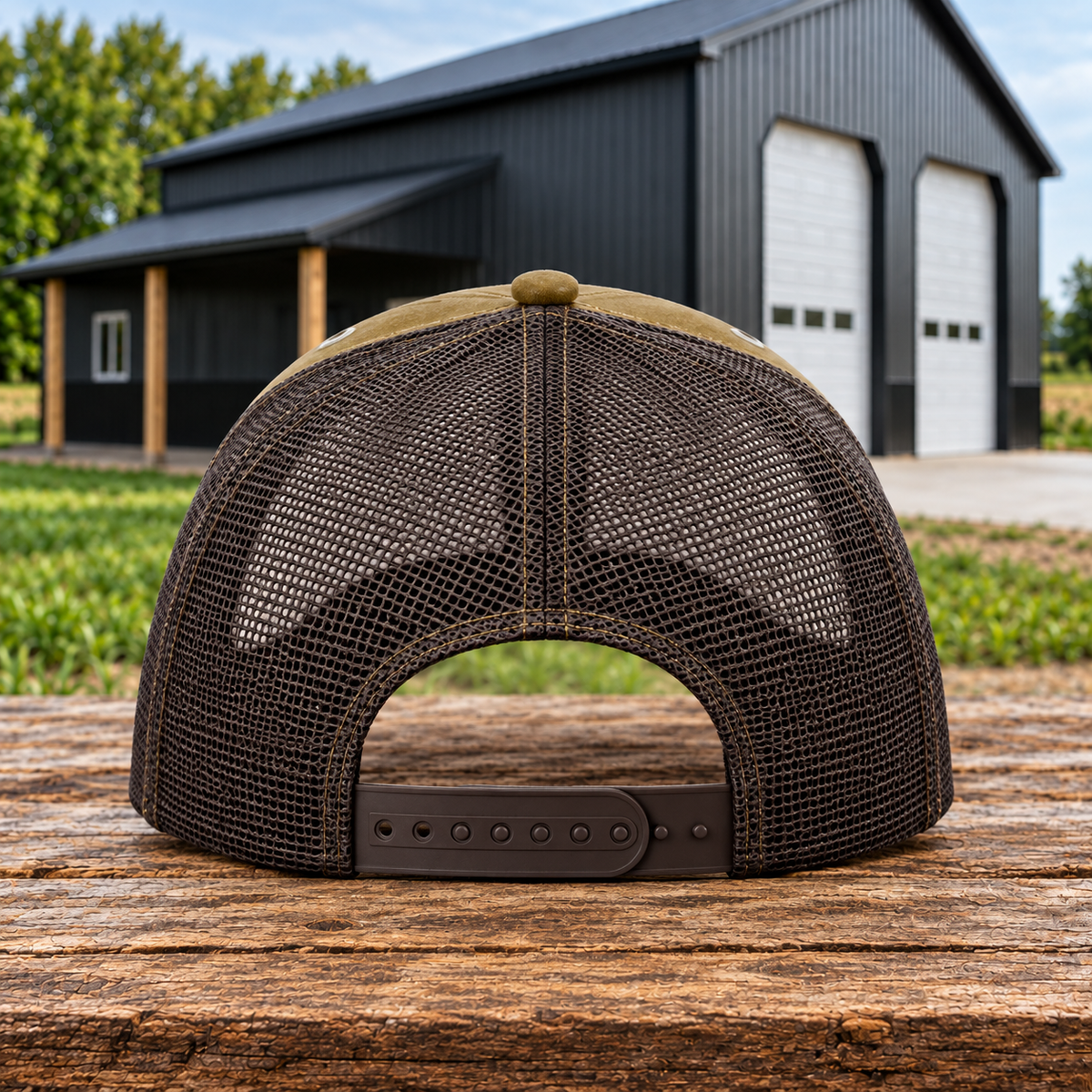 Sunrise Creek 112WH — Whiskey/Brown — Back — barn and timber product mockup