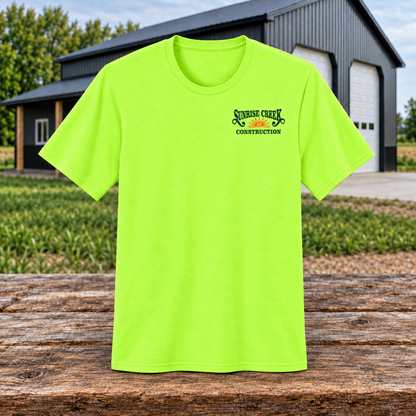 Sunrise Creek 29M — Safety Green — Front — barn and timber product mockup
