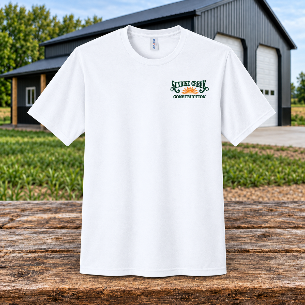 Sunrise Creek 29M — White — Front — barn and timber product mockup