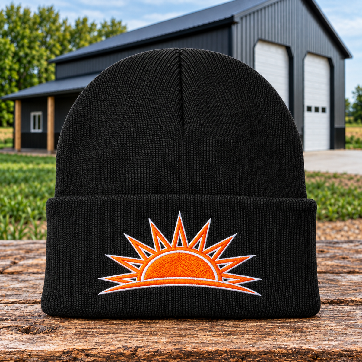 Sunrise Creek CP90 — Black — Front — barn and timber product mockup
