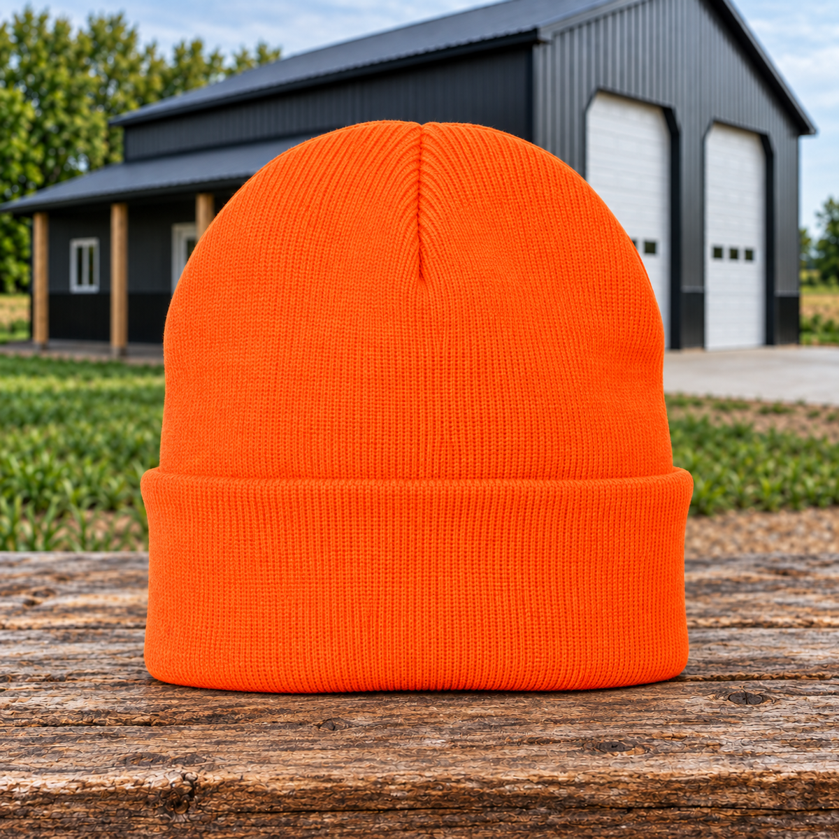 Sunrise Creek CP90 — Neon Orange — Back — barn and timber product mockup