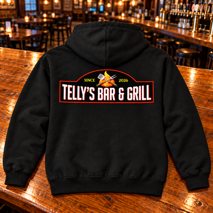 Black | Back | Original | Telly's PC78H-classic-back on a wood bar top