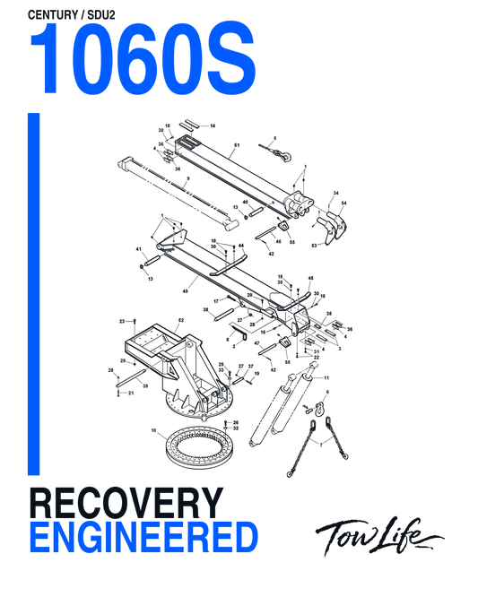 Tow Life design 76 — 1060S / EXPLODED / RECOVERY BOOM